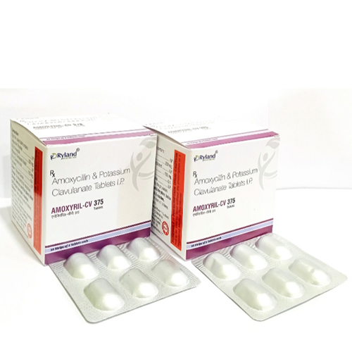 Product Name: Amoxyril CV 375, Compositions of Amoxclin & Potassium Clavulanate Tablets I.P are Amoxclin & Potassium Clavulanate Tablets I.P - Ryland Health Care