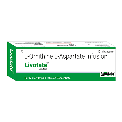 Product Name: Livotate, Compositions of L-ornithne L-Aspartate Infusion  are L-ornithne L-Aspartate Infusion  - Medizia Biotech