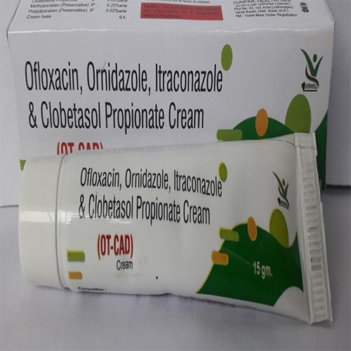 Product Name: OT CAD, Compositions of OT CAD are Ofloxacin, Ornidazole, Itraconazole & Clobetasol Propionate Cream  - Everwell Pharma Private Limited