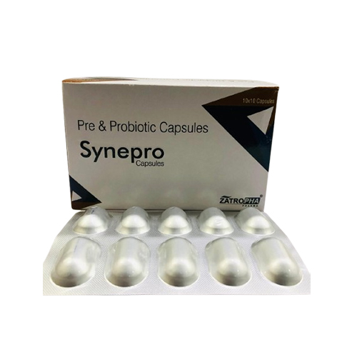 Product Name: Synepro, Compositions of Synepro are Pre & Probiotic Capsules - Zatropha Pharma