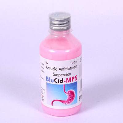 Product Name: BluCid MPS, Compositions of BluCid MPS are Antacid Antiflatulent Suspension - Bluewaterresearch