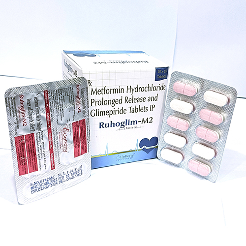 Product Name: Ruhoglim M2, Compositions of Ruhoglim M2 are Metformin Hydrochloride Prolonged Release and Glimepiride Tablets IP - Euphony Healthcare