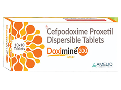 Product Name: Doximine, Compositions of Doximine are Cefpodoxime Proxetil Dispersible Tablets - Amelio Pharmaceuticals