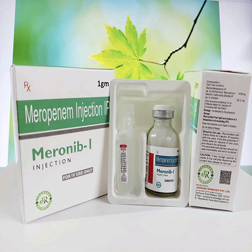 Product Name: Meronib I, Compositions of Meronib I are Meropenem - Jaxrane Remedies Private Limited