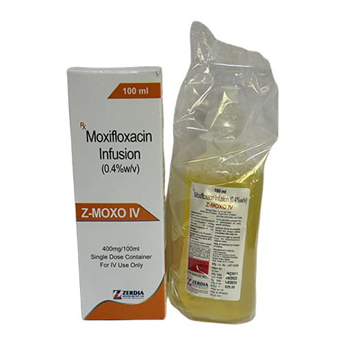 Product Name: Z MOXO IV, Compositions of Z MOXO IV are Moxifloxacin Infusion (0.4%w/v - Zerdia Healthcare Private Limited