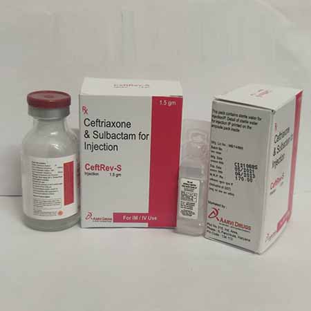 Product Name: Ceftrev S, Compositions of Ceftrev S are Cefoperazone & Sulbactam for Injection - Aarvi Drugs