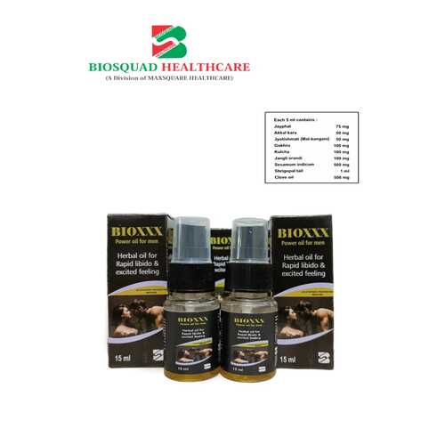 Product Name: BIOXXX, Compositions of Herbal Oil Rapid Libido & Excited Feeling are Herbal Oil Rapid Libido & Excited Feeling - Biosquad Healthcare