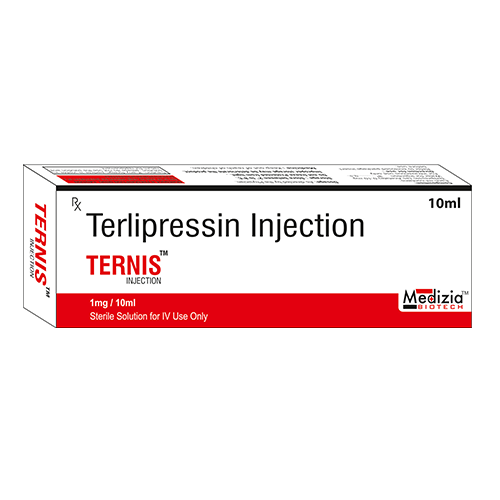 Product Name: TERNIS, Compositions of TERNIS are Terlipressin Injection  - Medizia Biotech