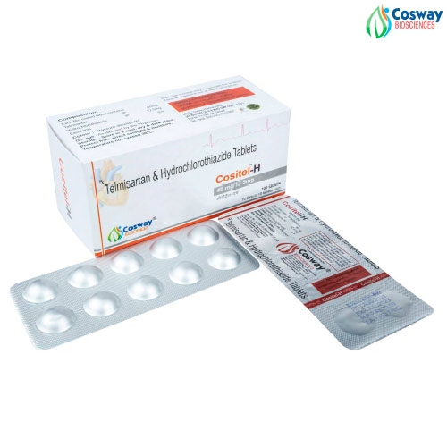 Product Name: COSITEL H, Compositions of COSITEL H are TELMISARTAN+HCTZ - Cosway Biosciences