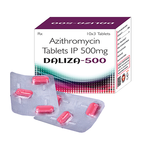 Product Name: Daliza 500, Compositions of Azithromycin Tablets I.P 500mg are Azithromycin Tablets I.P 500mg - Candle Pharmaceutical