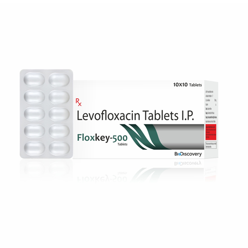 Product Name: Floxkey 500, Compositions of Floxkey 500 are Levofloxacin Tablets I.P. - Biodiscovery Lifesciences Private Limited