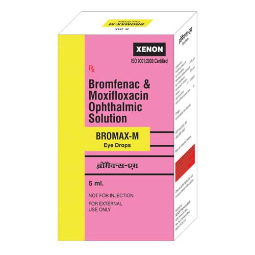 Product Name: Bromax M, Compositions of Bromax M are Bromfenac & Moxifloxacin Ophthalmic Solution - Xenon Pharmaceuticals