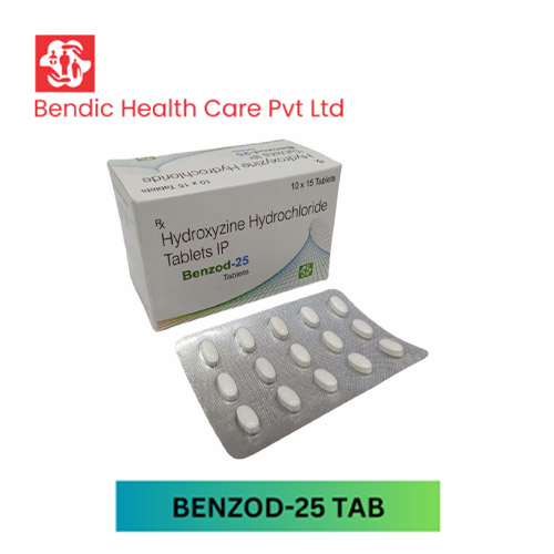 Product Name: BENZOD 25, Compositions of BENZOD 25 are Hydroxyzine Hydrochloride Tablets IP - Bendic Healthcare Private Limited