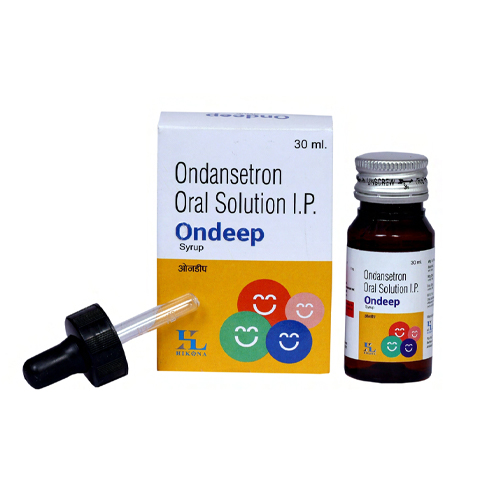 Product Name: Ondeep, Compositions of Ondeep are Ondansetron Oral Solution I.P. - Hikona Lifesciences