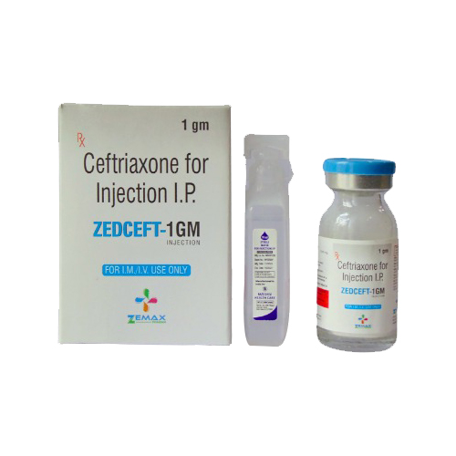 Product Name: Zedceft 1 gm, Compositions of Zedceft 1 gm are Ceftriaxone for Injection I.P - Zemax Pharma