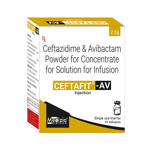 Product Name: CEFTAFIT AV, Compositions of Ceftazidime & Avibactam Powder for Concentrate For Solutoin For Infusion are Ceftazidime & Avibactam Powder for Concentrate For Solutoin For Infusion - Medizia Biotech