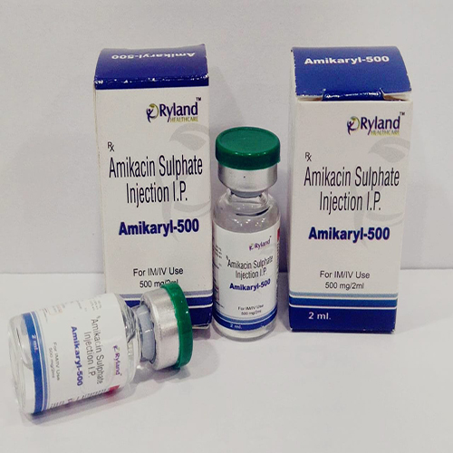 Product Name: Amikaryl 500, Compositions of Amikaryl 500 are Amikacin Sulphate Injection I.P.  - Ryland Health Care