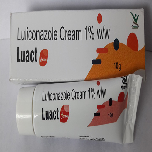 Product Name: Luact Cream, Compositions of Luact Cream are Luliconazole Cream 1% w/w  - Everwell Pharma Private Limited