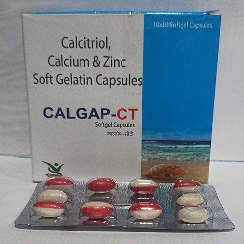 Product Name: CALGAP CT , Compositions of are Calcitriol, Calcium & Zinc Soft Gelatin Capsules  - Everwell Pharma Private Limited