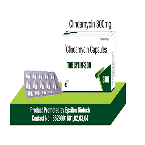 Product Name: Tabcylin 300, Compositions of Tabcylin 300 are Clindamycin Capsules - Epsilon Biotech