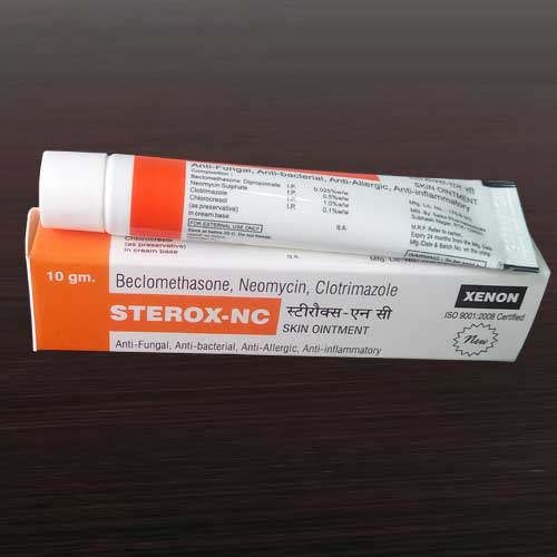 Product Name: Sterox NC, Compositions of Sterox NC are Beclomethasone, Neomycin, Clotrimazole - Xenon Pharmaceuticals
