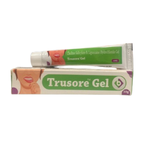 Product Name: TRUSORE GEL, Compositions of TRUSORE GEL are Choline Salicylate & Lignocaine Hydrochloride Gel Trusore Gel - Biopolis Lifesciences Private Limited