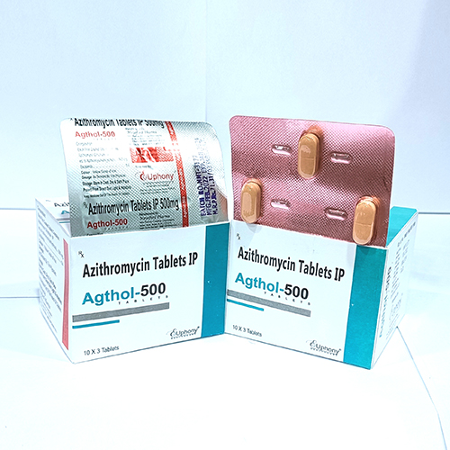 Product Name: Agthol 500, Compositions of Agthol 500 are Azithromycin Tablets IP - Euphony Healthcare