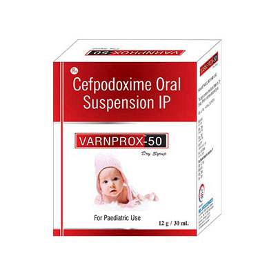 Product Name: Varnprox 50, Compositions of Varnprox 50 are Cefpodoxime oral Suspension IP - SB LIFESCIENCES