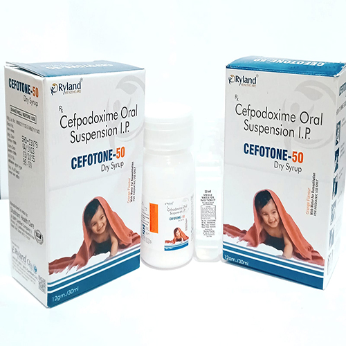 Product Name: CEFOTONE 50, Compositions of Cefpodoxime Oral Suspension I.P. are Cefpodoxime Oral Suspension I.P. - Ryland Health Care