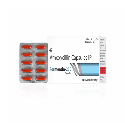 Product Name: Formentin 250, Compositions of Formentin 250 are Amoxycillin Capsules IP - Biodiscovery Lifesciences Private Limited