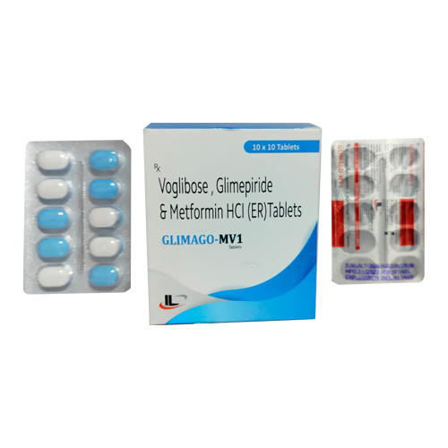 Product Name: GLIMAGO MV1, Compositions of GLIMAGO MV1 are Voglibose, Glimepiride & Metformin HCI (ER) Tablets - Access Life Science