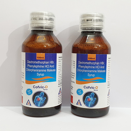 Product Name: Cofvic D, Compositions of Cofvic D are Dextromethorphan HBr, Phenylephrine HCL And Chlorpheniramine Maleate Syrup - Avico Healthcare Pvt Ltd