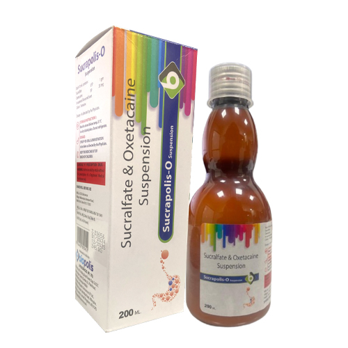 Product Name: SUCRAPOLIS O, Compositions of SUCRAPOLIS O are Sucralfate & oxetacaine  Suspension - Biopolis Lifesciences Private Limited