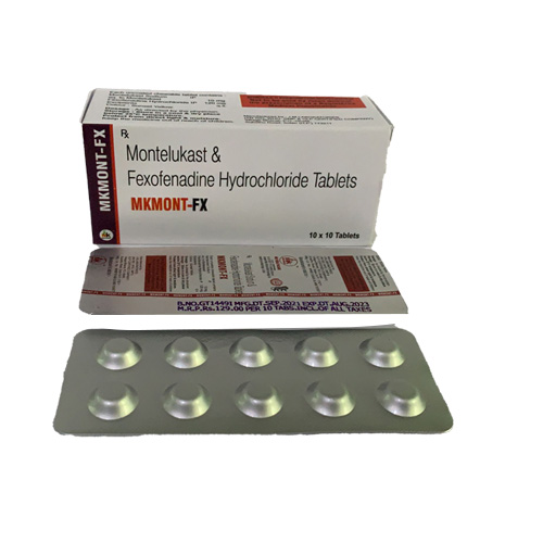 Product Name: MKMONT FX, Compositions of MKMONT FX are Montelukast & Fexofenadine Hydrochloride Tablets - MK Healthcare