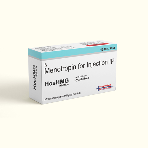 Product Name: HosHMG Injection, Compositions of HosHMG Injection are Menotropin for Injection IP - Health Biotech Limited