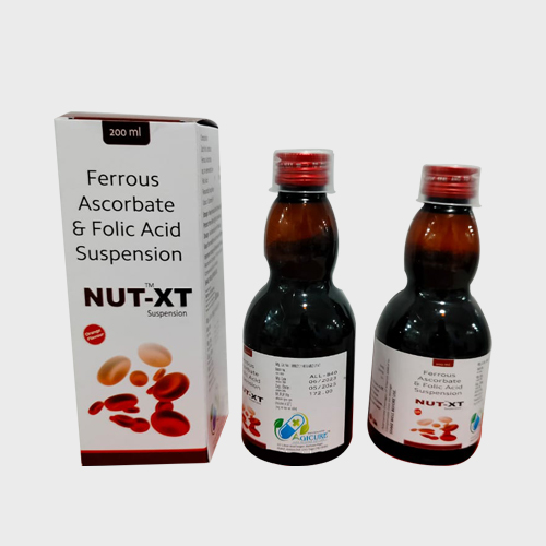 Product Name: NUT XT, Compositions of NUT XT are Ferrous Ascorbate & Folic Acid Suspension - Access Life Science