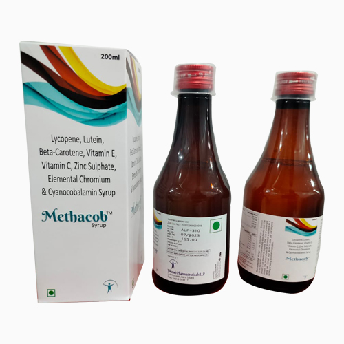 Product Name: METHACOB, Compositions of METHACOB are Lycopene, Lutein, Betacarotene,  vitamin E, Zinc Sulphate, Elemental Chromium & Cyanocobalamin Syrup  - Access Life Science