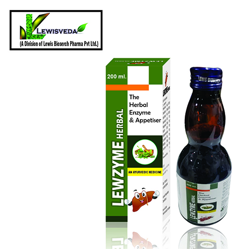 Product Name: Lewzyme, Compositions of The Herbal Enzyme & Appetiser are The Herbal Enzyme & Appetiser - Lewis Bioserch Pharma Pvt. Ltd