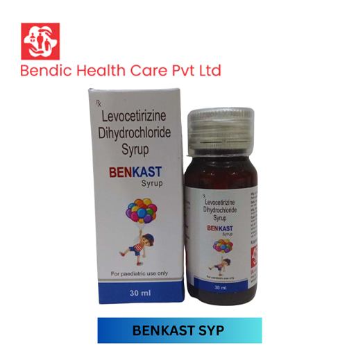 Product Name: BENKAST, Compositions of BENKAST are Levocetirizine Dihydrochloride Syrup - Bendic Healthcare Private Limited