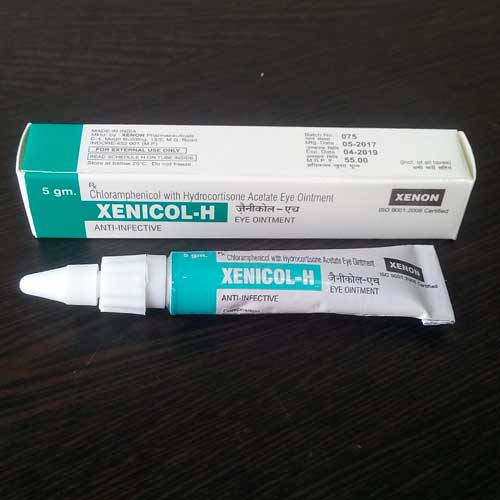 Product Name: Xenicol H, Compositions of Xenicol H are Chloramphenicol with Hydrocortisone Acetate Eye Ointments - Xenon Pharmaceuticals