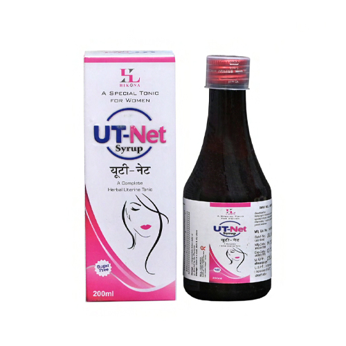 Product Name: UT Net Syrup, Compositions of UT Net Syrup are A SPECIAL TONIC FOR WOMEN - Hikona Lifesciences