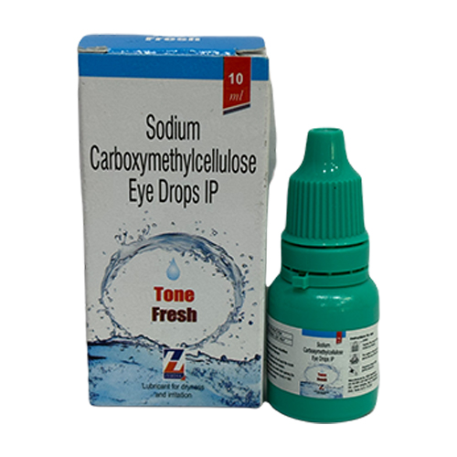 Product Name: Tone Fresh, Compositions of Tone Fresh are Sodium Carboxymethylcellulose Eye Drops IP - Zerdia Healthcare Private Limited