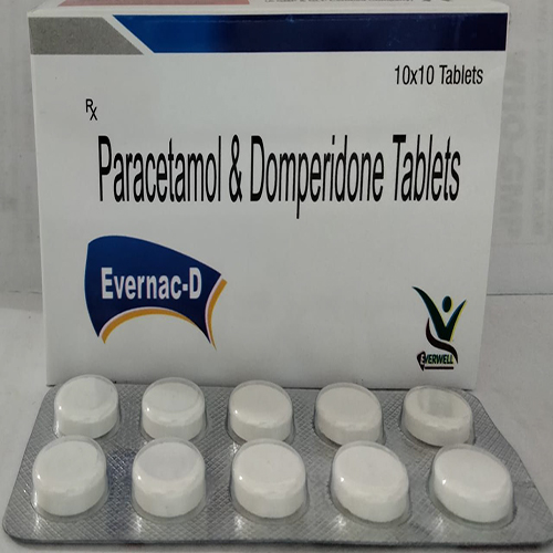 Product Name: Evernac D , Compositions of Evernac D  are Paracetamol & Domperidone Tablets  - Everwell Pharma Private Limited