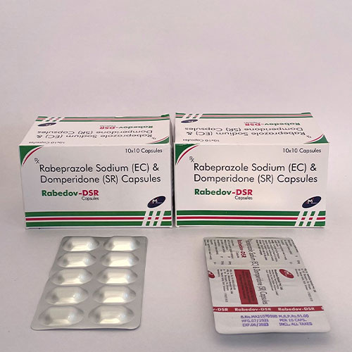 Product Name: Rabedov DSR, Compositions of Rabeprazole Sodium & Domperidone are Rabeprazole Sodium & Domperidone - Mondove Biotech Pvt Ltd