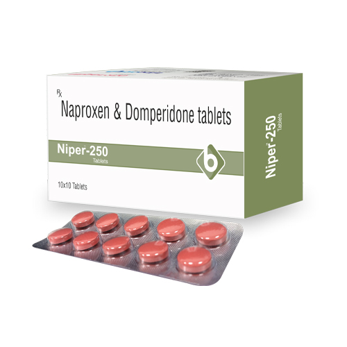 Product Name: NIPER 250, Compositions of Naproxen & Domperidone Tablets are Naproxen & Domperidone Tablets - Biopolis Lifesciences Private Limited