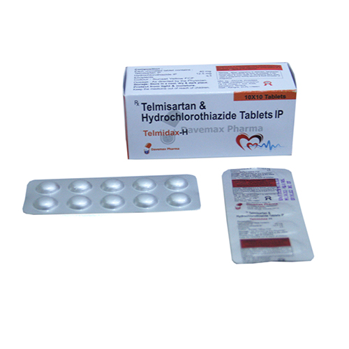 Telmidax H are Telmisartan & Hydrochlorothiazide Tablets IP - Davemax Pharma