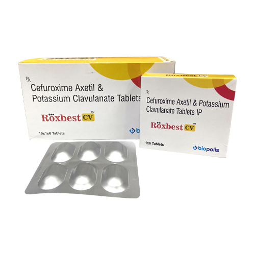 Product Name: ROXBEST CV, Compositions of ROXBEST CV are Cefuroxime Axetil Potassium Clavulanate Tablets - Biopolis Lifesciences Private Limited