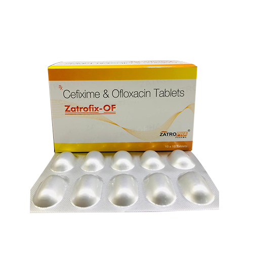 Product Name: Zatrofix OF, Compositions of Zatrofix OF are Cefixime & Ofloxacin Tablets - Zatropha Pharma