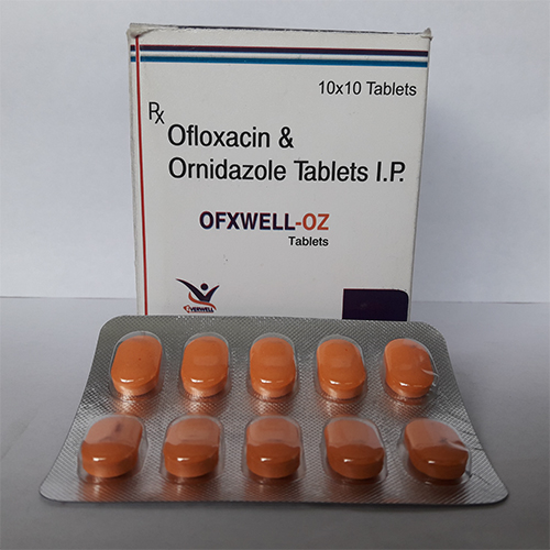 Product Name: OFXWELL OZ , Compositions of OFXWELL OZ  are Ofloxacin & Ornidazole Tablets I.P.  - Orange Biotech Private Limited