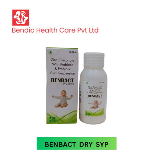 Product Name: BENBACT, Compositions of BENBACT are Zinc Gluconate With Prebiotic & Probiotic Oral Suspension - Bendic Healthcare Private Limited